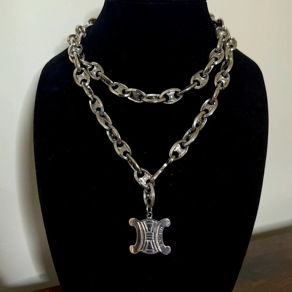 Silver Celine belt/necklace w/coa - Picture 1 of 6